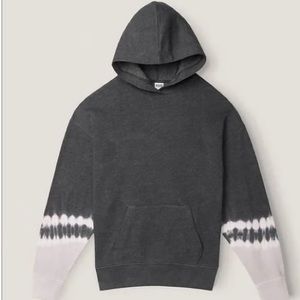 PINK hoodie with tie dye sleeves